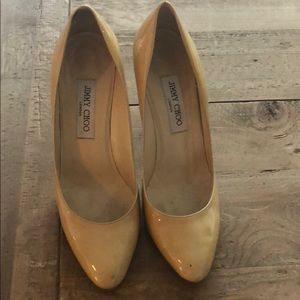 Jimmy Choo shoes beige patent size 39 1/2